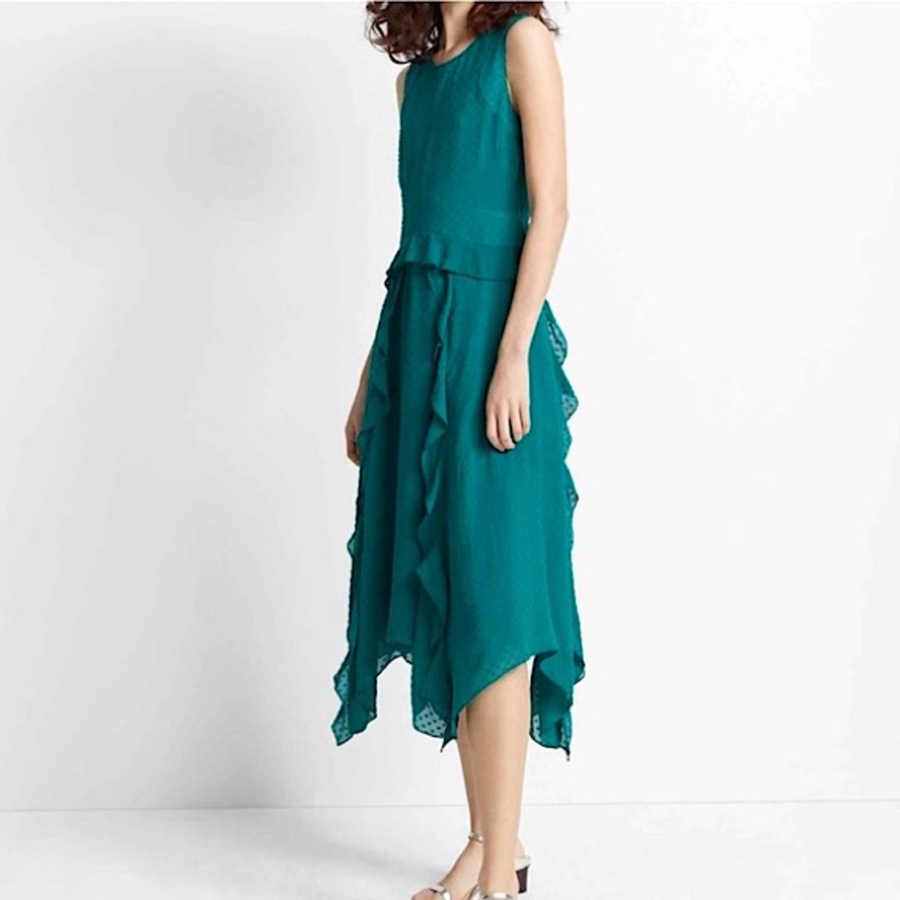 Club Monaco Romantic Lochin Dress Green